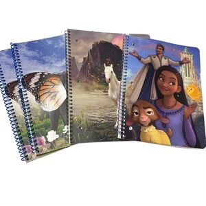 Kids Fantasy Spiral Notebooks Set of 4